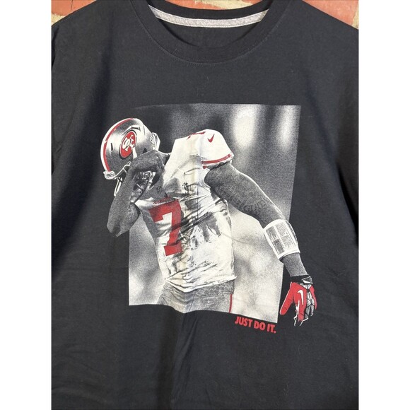 RARE Nike Colin Kaepernick San Francisco 49ers Just Do It Print NFL Adult Large - Picture 2 of 6